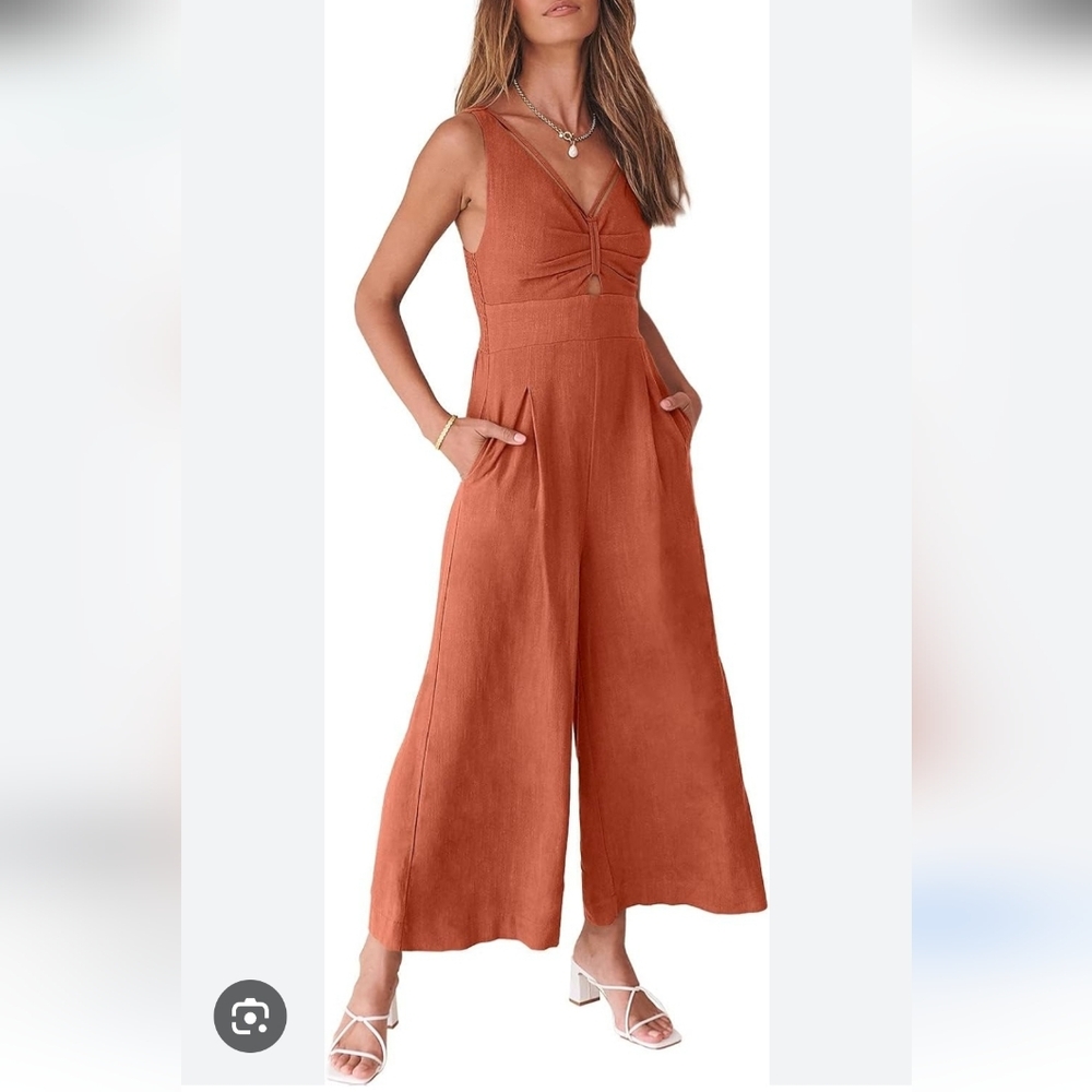 Anrabess Linen Blend Jumpsuit